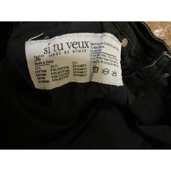 Si Tu Veux Marc Jeans Black Wash Superstack Mens Size 36 - Picture 4 of 5